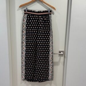 Maeve Black Pants with Peach and Cream Detailing